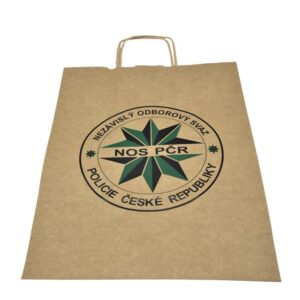 Papírová taška ECO - barevné logo NOS PČR