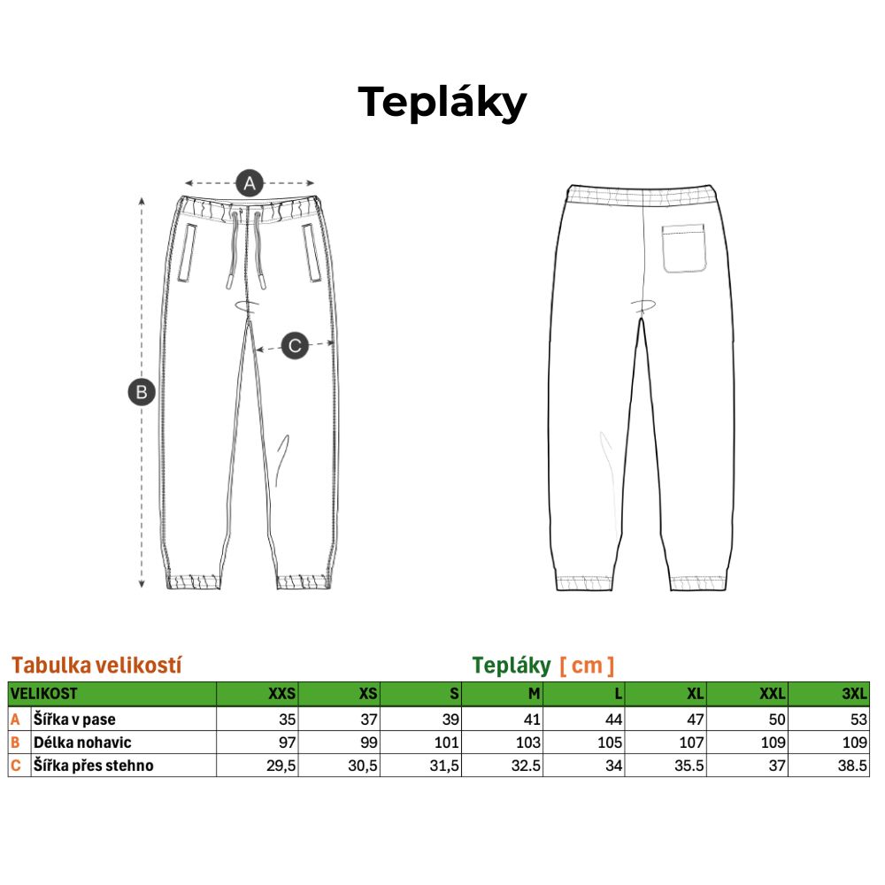 Tepláky ČERNÉ s logem Nosála - Obrázek 4
